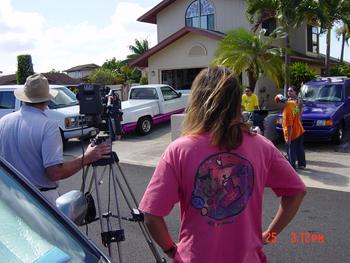 TV2 taping commercial