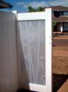Bamboo in PVC Fence
