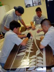 Working on Heliconia